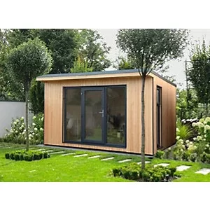 Forest Garden Xtend 4 x 3.42m Insulated Garden Office with 1/4 Window including Installation