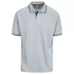 Trespass Mens Bonington Short Sleeve Active Polo Shirt (S) (Platinum)