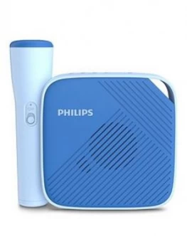 Philips Philips Tas4405N Childrens Bluetooth Speaker With Microphone And One Touch Recording To Micro-Sd Card - Blue