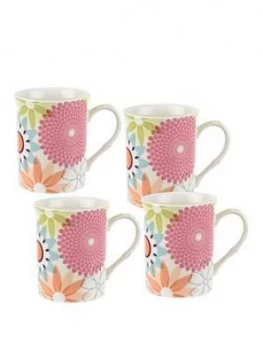 Portmeirion Crazy Daisy Set Of 4 Mugs