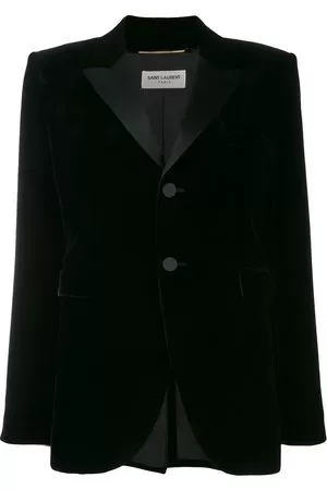 Mint Velvet Textured Extended Shoulder Fitted Double Breasted Blazer - Black, Size 16, Women