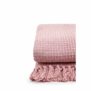 Emma Barclay Honeycomb Throw 50 x 60" Blush