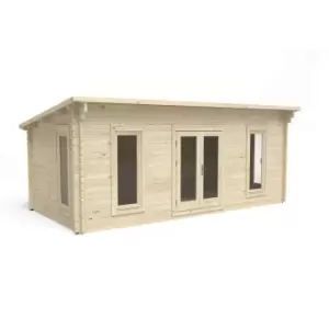 Forest Arley 6.0m x 3.0m Cabin Double Glazed 24kg Polyester Felt, Plus Underlay