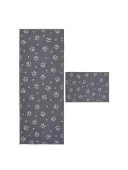 Paw Print Doormat & Runner Set