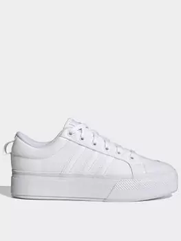 adidas Sportswear Womens Bravada 2.0 Platform Trainers - WHITE, White, Size 3.5, Women