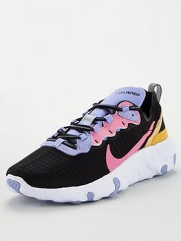 Nike Renew Element 55 Premium Junior Trainer - Black/Pink