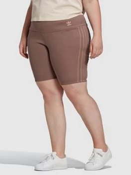 adidas Originals New Neutral Cycling Short - Plus Size - Brown, Size 1X, Women