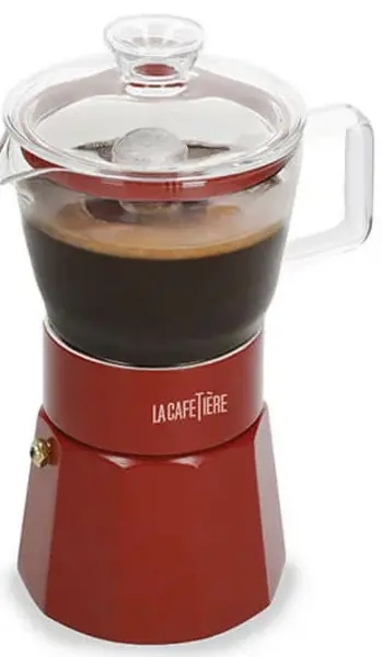 La Cafetiere Verona LCSTES6CGLRED 6 Cup Espresso Coffee Maker