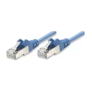 Intellinet Network Patch Cable Cat5e 15m Blue CCA SF/UTP PVC RJ45 Gold Plated Contacts Snagless Booted Lifetime Warranty Polybag