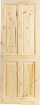 Wickes Chester Internal Knotty Pine 4 Panel Softwood Door - 1981 x 686mm