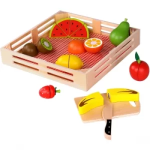 Cutting Fruits with Basket Wooden Playset