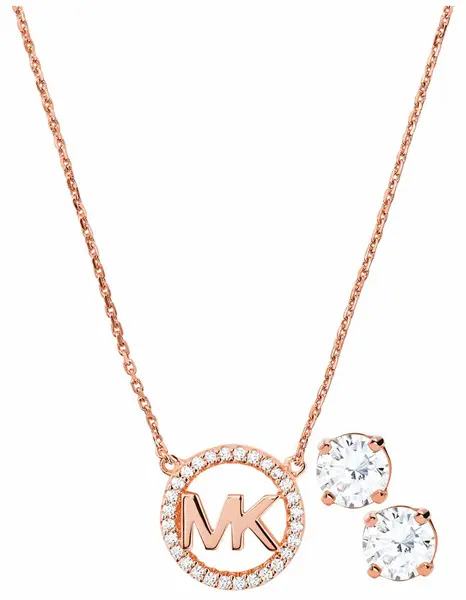 Michael Kors MKC1260AN791 Rose-Gold Plated MK Necklace and Jewellery