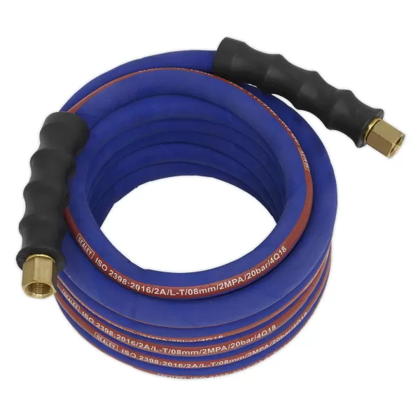 Genuine SEALEY AH5R Air Hose 5mtr x &#216;8mm with 1/4BSP Unions Extra Heavy-Duty