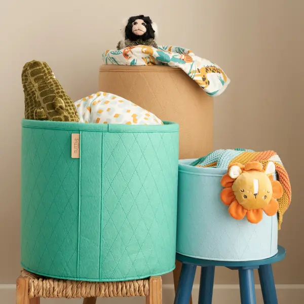 Tutti Bambini Set of 3 Felt Nursery Storage Baskets Tutti Bambini Run Wild