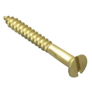 ForgeFix Wood Screw Slotted CSK Solid Brass 2" x 10 Box 200