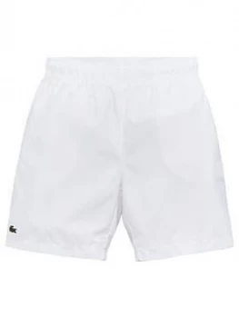 Lacoste Sports Boys Classic Short, White, Size 4 Years