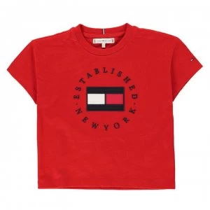 Tommy Hilfiger Junior Girls Heritage T Shirt - Red XNL