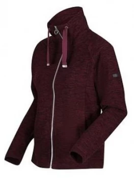 Regatta Zaylee Full Zip Fleece Jacket - Dark Burgundy , Dark Burgundy, Size 16, Women