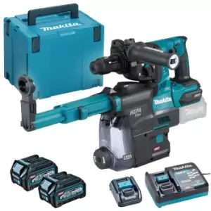 Makita HR004G 40v Max XGT Cordless Brushless SDS Plus Rotary Hammer Drill 2 x 2.5ah Li-ion Charger Case