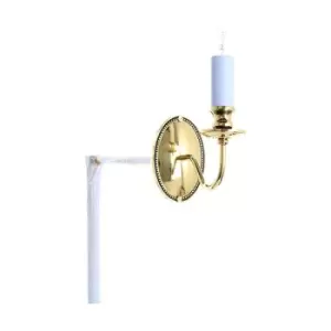 Impex Georgian Polished Brass Candle Wall Lamp