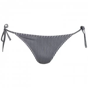 Jack Wills Harptree Stripe Bandaue Bikini Bottom - Navy