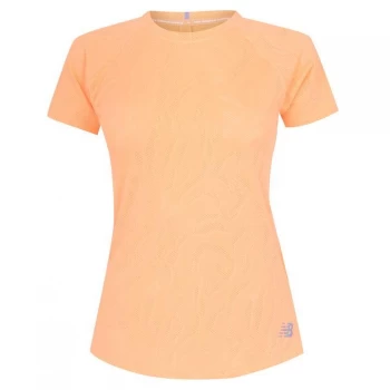 New Balance Q Speed Fuel Jacquard Running Top Ladies - Citrus Punch