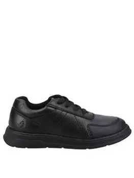 Hush Puppies Robert Jnr School Shoe - Black, Size 2 Older