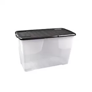 Storage Box Curve XW208-CLR/BLK-EX Transparent 100L