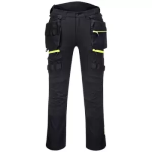 Portwest Mens DX440 Detachable Holster Pocket Trouser (38R) (Black) - Black