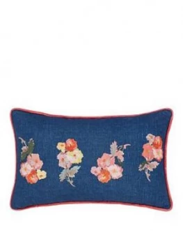 Joules Hollyhock Meadow 100% Cotton Cushion