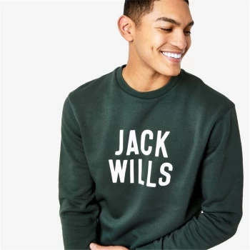 Jack Wills Walker Graphic Logo Sweatshirt - Dark Green