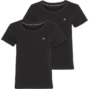 Calvin Klein S/S Crew Neck 2PK - Black