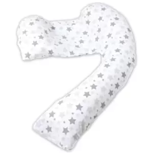 Dreamgenii Pregnancy Pillow White Grey Stars