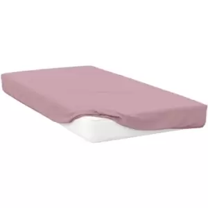 Belledorm Percale Extra Deep Fitted Sheet (King) (Blush Pink) - Blush Pink