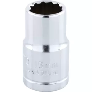 Socket Bi-hexagon 1/2" Square Drive 13MM Chrome Vanadium (12-Point)