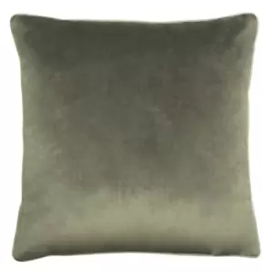 Meridian Velvet Cushion Charcoal/Dove