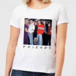 Friends Cast Pose Womens T-Shirt - White - XL