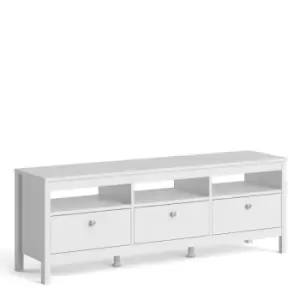 Madrid TV Unit 3 Drawers In White
