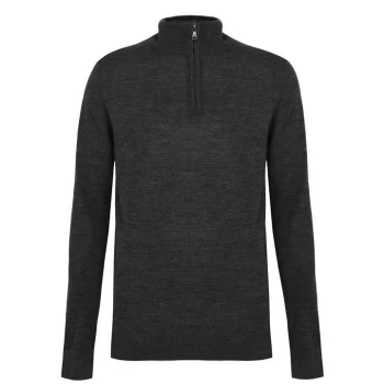 Howick Merino Funnel Neck Jumper - Grey