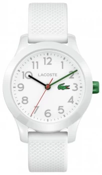 Lacoste Unisex Childrens White Silicone Strap Watch