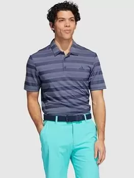 adidas Golf Two Colour Stripe Primegreen Polo - Navy/White, Size 2XL, Men