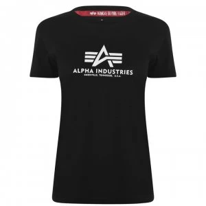 Alpha Industries Small Logo T Shirt - Black