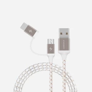 Momax ZERO 2-in-1 Type-C & Micro-USB cable (1m) DTC11L - Gold