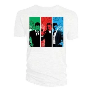 Doctor Who - Red, Green, Blue Doctors Womens Medium T-Shirt - White