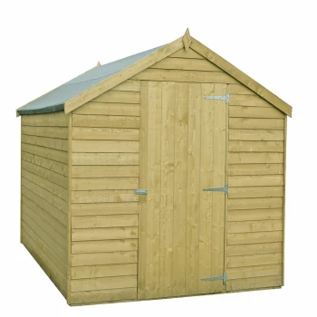 Shire Value Pressure Treated Overlap Apex Shed - 5ft x 7ft (1620mm x 2050mm) Natural Wood OVSV0705POL-1AA