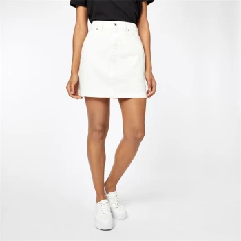 Jack Wills Roxy Denim Mini Skirt - White