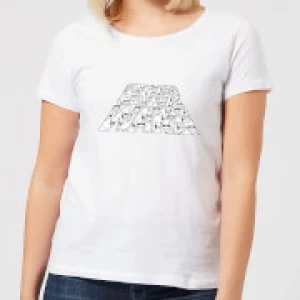 Star Wars The Rise Of Skywalker Trooper Filled Logo Womens T-Shirt - White - XXL