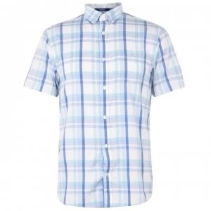 Gant Short Sleeve Oxford Check Shirt - Eggshell 113