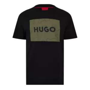 Hugo Graphic Print Responsible T Shirt - Black