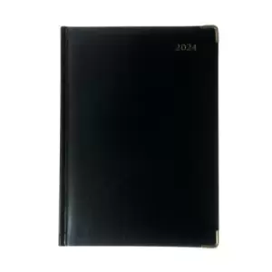 Collins Manager Diary Day Per Page Appointment Black 2024 1200V